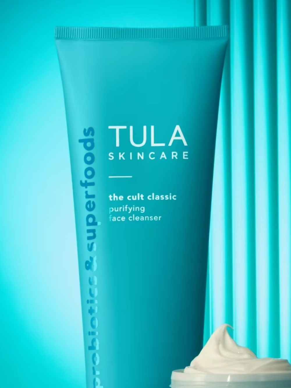 Tula Skincare Purifying Face Cleanser - Aqua Blue Tube